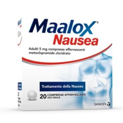 Maalox
nausea
Adulti 5 mg compresse effervescenti
Trattamento della nausea