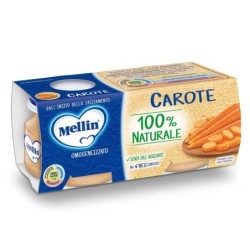 Mellin Omogeneizzato Carote 4 mesi+ Confezione 2 vasetti da 80 g