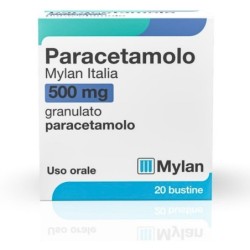 Mylan
Paracetamolo
500 mg granulato
uso orale
Confezione da 20 bustine