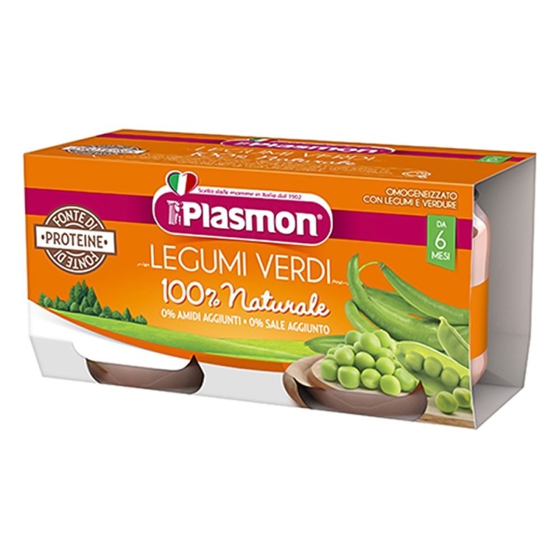 Plasmon Legumbres verdes homogeneizadas 6 meses + 2x80 g