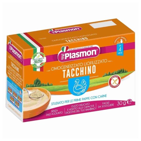 Plasmon Omogeneizzato Liofilizzato Tacchino 4 mesi+ Confezione 3 vasetti da 10 g