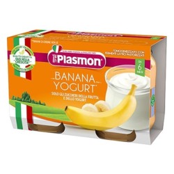 Plasmon Omogeneizzato Banana Yogurt 6 mesi+ Confezione 2 vasetti da 120 g