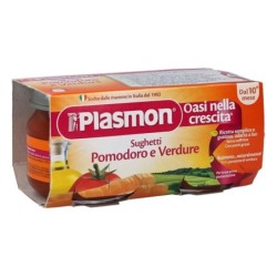 Plasmon Sughetti pomodoro e verdure 10 mesi+ Confezione 2 vasetti da 80 g