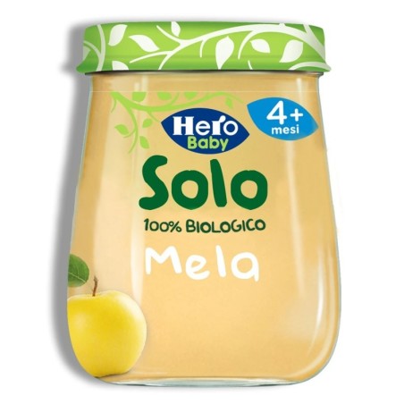 Hero Baby solo omogeneizzato mela biologico 4 mesi+ Vasetto da 120 g