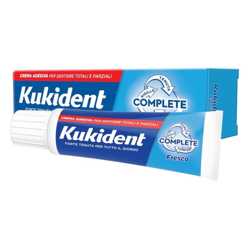 Kukident
Complete Fresco
crema adesiva per protesi dentaria
forte tenuta per tutto il giorno
