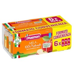 Plasmon Omogeneizzato Mela 4 mesi+ Confezione 6 vasetti da 104 g