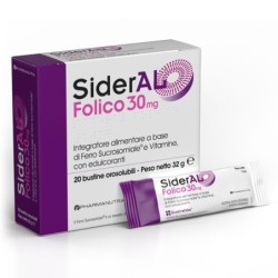 SiderAL
Folico 30 mg
Integratore alimentare a base di ferro Sucrosomiale e Vitamine
con edulcoranti