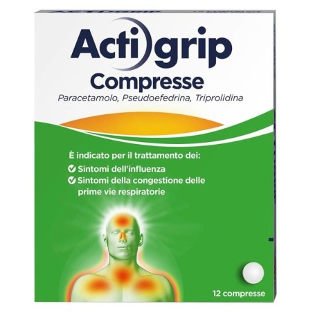 Actigrip è indicato per il trattamento dei: sintomi dell'influenza; sintomi della congestione delle prime vie respiratorie.