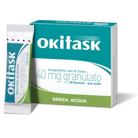 Okitask
40 mg granulato
Ketoprofene sale di lisina
uso orale, senza acqua