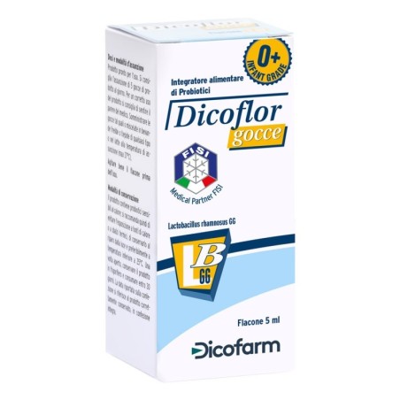 Dicoflor
gocce
Integratore alimentare di probiotici
Flaconcino da 5 ml