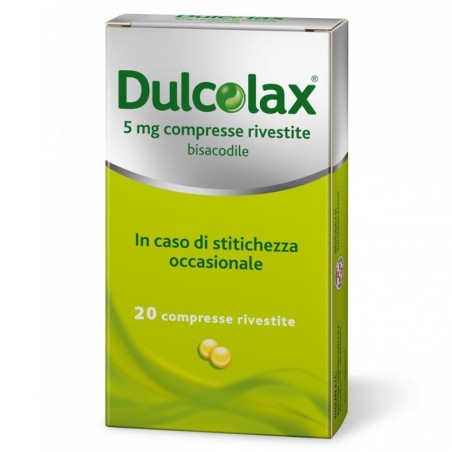 Dulcolax 5 mg in caso di stitichezza occasionale confezione da 20 compresse rivestite