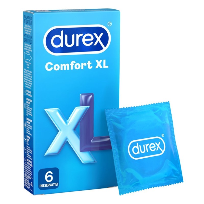 Durex
comfort XL
profilattico
Astuccio da 6 pezzi