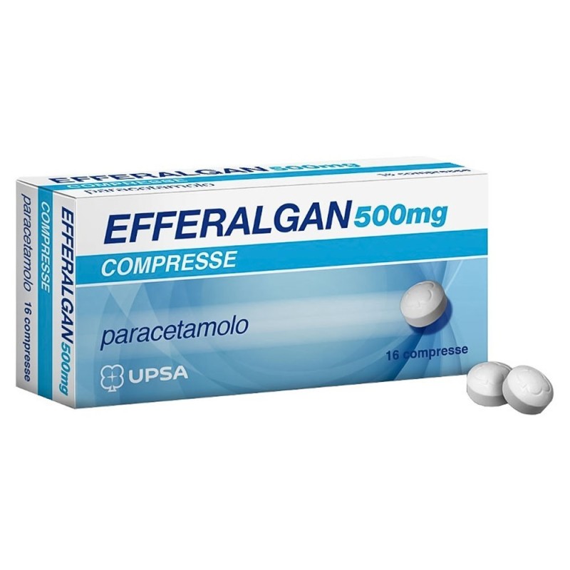 Efferalgan
500 mg compresse
paracetamolo
confezione da 16 compresse