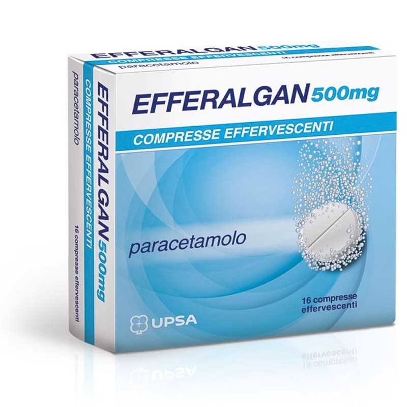 Efferalgan
500 mg compresse effervescenti
paracetamolo
confezione da 16 compresse effervescenti