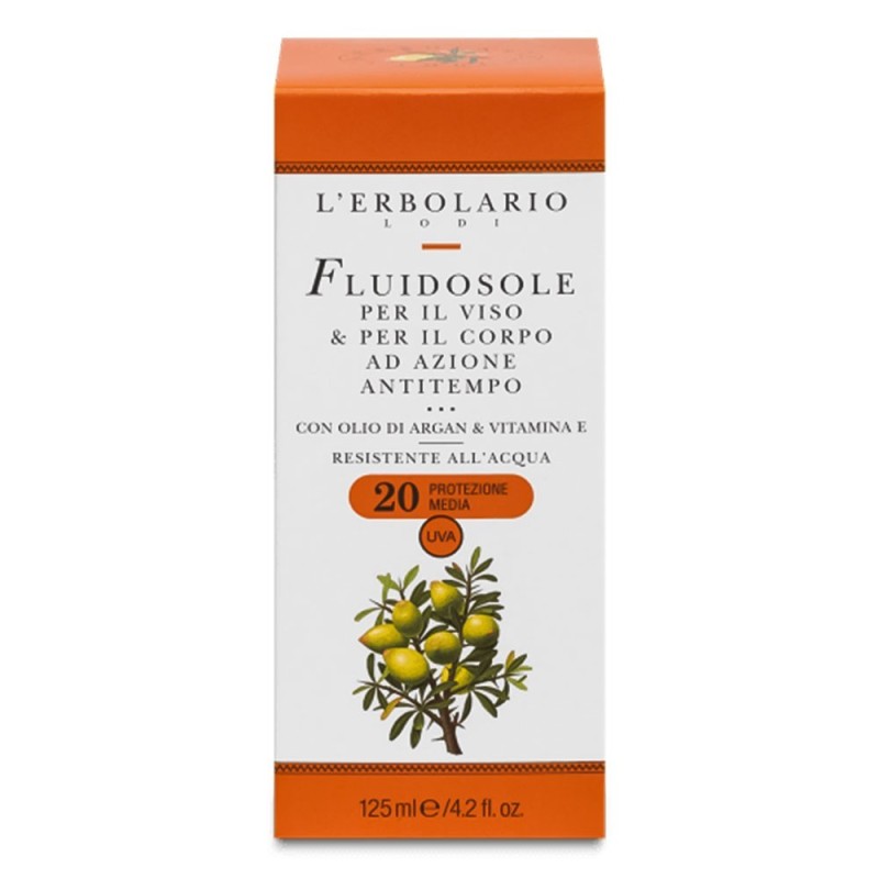 L'Erbolario Fluidosole azione antitempo spf 20 viso e corpo Tubo da 125 ml