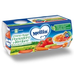 Mellin primo sugo pomodoro verdure 8 mesi+ confezione 2 vasetti da 80 g