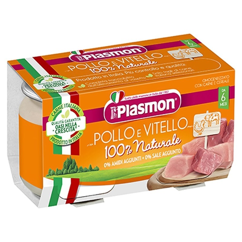 Plasmon omogeneizzato pollo vitello 6 mesi+ 2x80 g